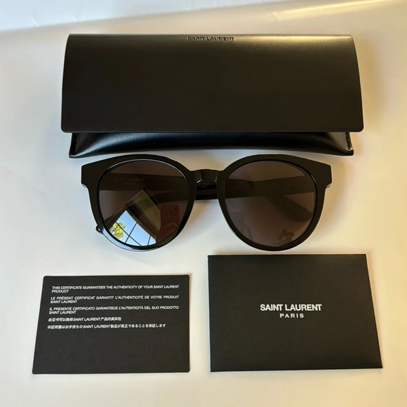 Authentic Saint Laurent 51mm Round Sunglasses Black - Picture 2 of 7